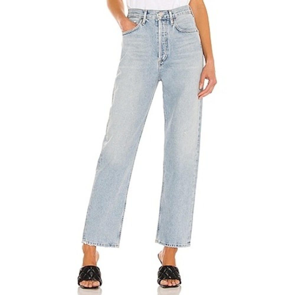 Agolde Light Wash Straight Leg Jeans